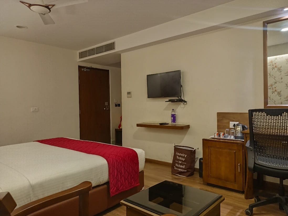 Premium room interior with Smart TV and work desk